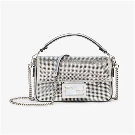 silver fendi bag|fendi baguette silver.